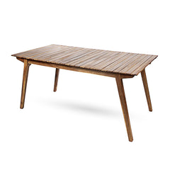 Dining Table, Seats 6, Solid Acacia Wood in Teak