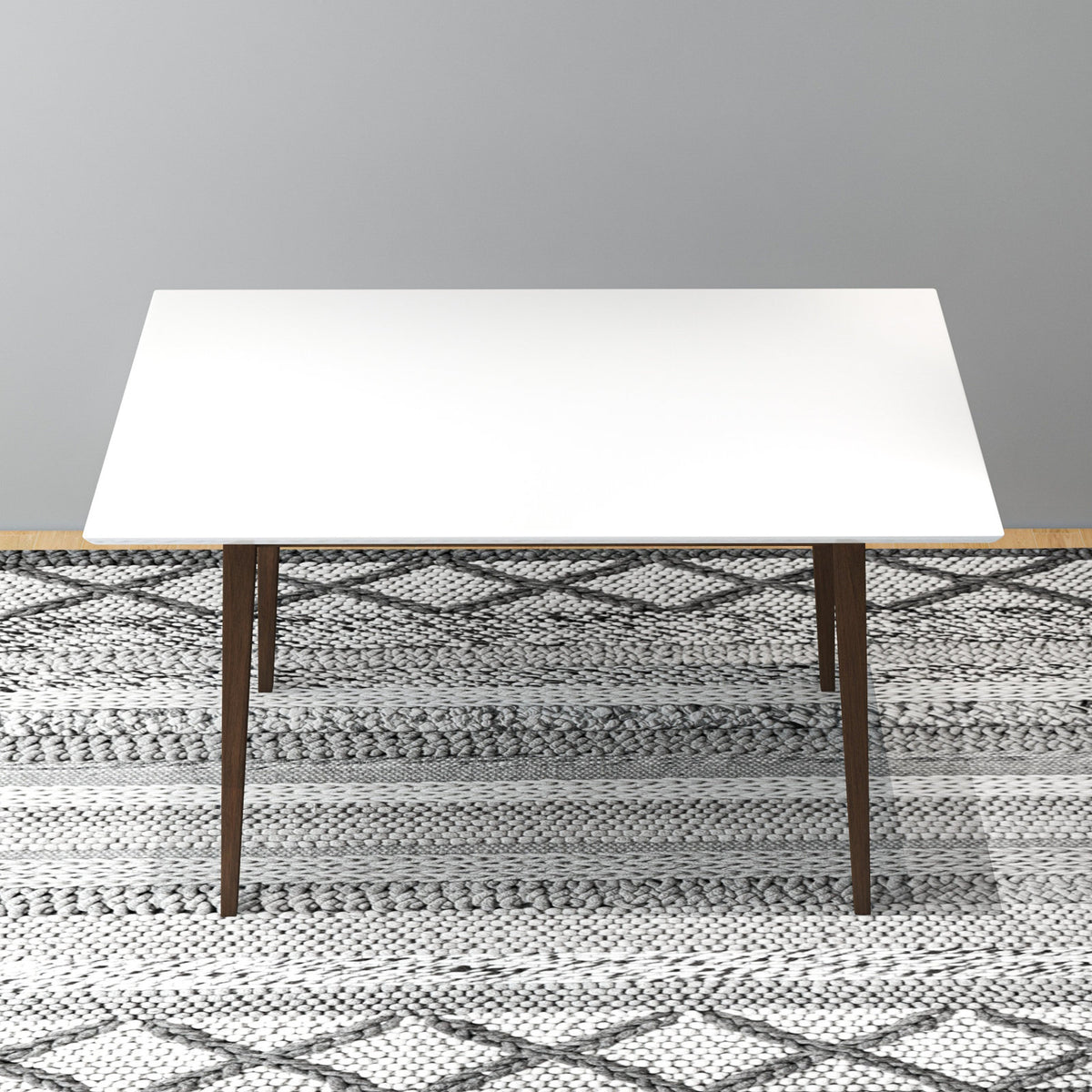 Dining Table, Small, Solid Wood with Four Tapered Legs