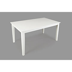 Dining Table, Solid Rubberwood in Dark Brown with Paperwhite Base