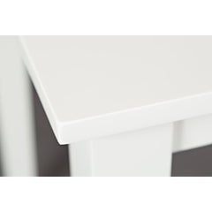 Dining Table, Solid Rubberwood in Dark Brown with Paperwhite Base