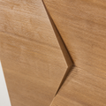 Texture | close-up on the raised diamond facet edge and the seadrift wood grain