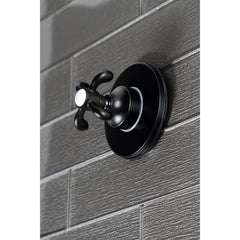 Diverter Valve, French Country, Single Handle with Round Trim in Matte Black