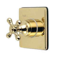 Diverter Valve, Metropolitan, Three-Way with Square Trim in Polished Brass