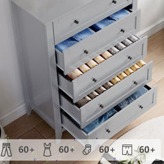 Double Dresser, Gray Manufactured Wood, Beveled Base