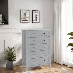 Double Dresser, Gray Manufactured Wood, Beveled Base