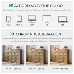 Double Dresser, Solid and Engineered Wood, Brown