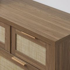 Double Dresser with 7 Drawers in Walnut