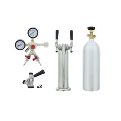 Double Tap Kit, Presrv, Stainless Steel Tower, Kegerator Accessory