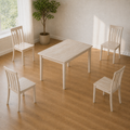 Full set | all five pieces, the table and all four chairs, shown together