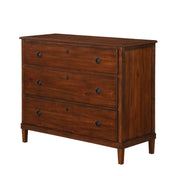 Dresser, 3 Drawers, Solid Poplar and Acacia Wood, Brown