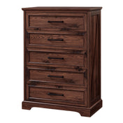 Dresser, 5-Drawer, Engineered Wood, Brown, Metal Handles