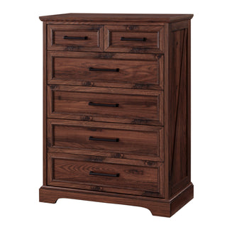 Dresser, 6 Drawers, Manufactured Wood, Brown