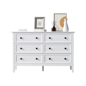 Dresser, 6 Drawers, Solid and Manufactured Wood, Metal Handles