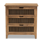 Dresser with 3 Drawers and Spindle Detailing in Brown
