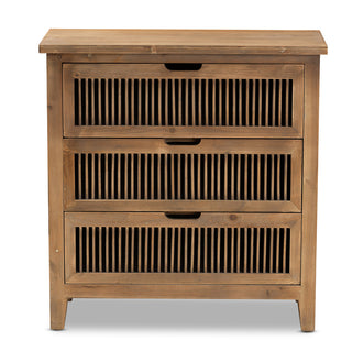 Dresser with 3 Drawers and Spindle Detailing in Brown