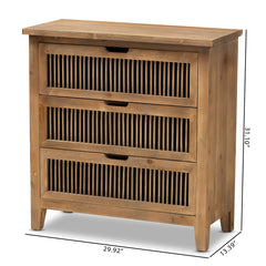 Dresser with 3 Drawers and Spindle Detailing in Brown