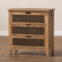 Dresser with 3 Drawers and Spindle Detailing in Brown