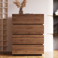Dresser with 4 Drawers, Manufactured Wood and MDF, Brown