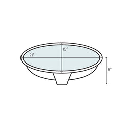 Drop-In Bathroom Sink, Cuyama, Oval, NativeStone Concrete, Earth