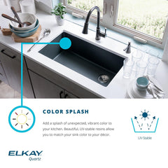 Drop-In Kitchen Sink, Classic, Single Bowl, Quartz, Mocha