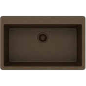 Drop-In Kitchen Sink, Classic, Single Bowl, Quartz, Mocha