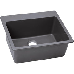 Drop-In Kitchen Sink, Quartz Classic, Single Bowl, Quartz, Greystone