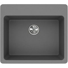 Drop-In Kitchen Sink, Quartz Classic, Single Bowl, Quartz, Greystone