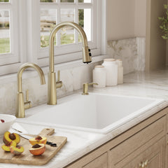 Drop-In Quartz Composite Kitchen Sink, Single Bowl, 33 x 22 In, White
