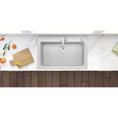 Drop-In Topmount Kitchen Sink, Single Bowl, 16 Gauge Stainless Steel, 33 x 22 Inch