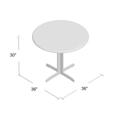 Drop Leaf Dining Table, Round Solid Rubberwood, Espresso