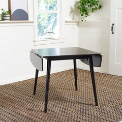 Drop Leaf Dining Table, Solid and Manufactured Wood, Extendable, Four Legs