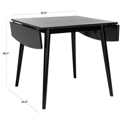 Drop Leaf Dining Table, Solid and Manufactured Wood, Extendable, Four Legs