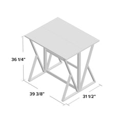 Drop Leaf High Table with One Leaf in Walnut Finish