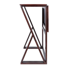 Drop Leaf High Table with One Leaf in Walnut Finish