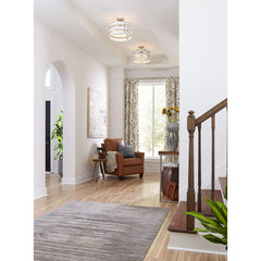 Drum Pendant Light with 3 Lights in Galvanized Finish