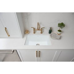 Dual-Mount Fireclay Kitchen Sink, Single Bowl, 30 Inch, Glossy White