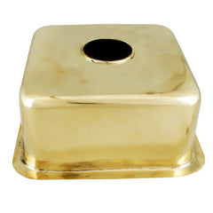 Dual Mount Kitchen Sink, Brightwork, Single Bowl, Brass