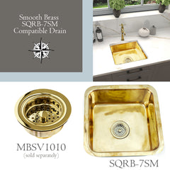 Dual Mount Kitchen Sink, Brightwork, Single Bowl, Brass