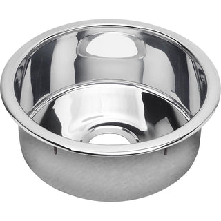 Dual Mount Kitchen Sink, Single Bowl, Stainless Steel, 16 In., Mirror