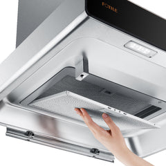 Ductless Range Hood, 23.44 In. W, 850 CFM, Stainless Steel