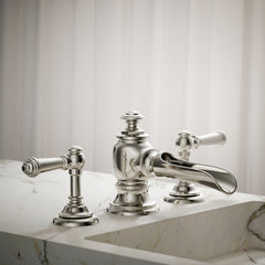 Artifacts Flume Widespread Bathroom Faucet in Vibrant Polished Nickel | product photo