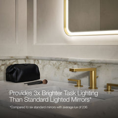 Kohler Essential 22" X 34" Rectangular Lighted Framed Mirror | product photo