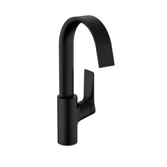 Vivenis Single-hole Faucet 210 with Swivel Spout and Pop-Up Drain, 1.2 GPM in Matte Black | product photo