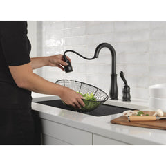 Leland Black Bar Sink Faucet with Pull Down Sprayer | product photo