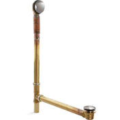 Clearflo Brass Toe Tap 1.5" Leg Tub Drain with Overflow in Vibrant Titanium