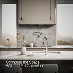 Kohler Graze Pull-Down Single Handle Kitchen Faucet With Three-Function Sprayhead With Accessories | product photo