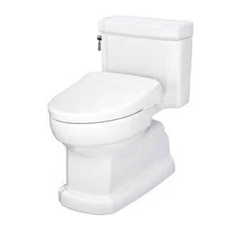 Guinevere 1.28 GPF Floor Mounted Bidet Toilet (Seat Included) in Cotton