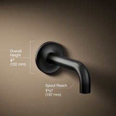 Purist Tub Spout in Vibrant French Matte Black | product photo