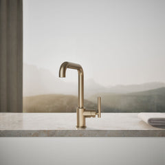 Purist Single-Hole Kitchen Sink Faucet with 8" Spout in Vibrant Brushed Bronze | product photo