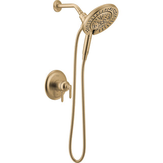 Bonacci 17 Series Champagne Bronze Dual-Function Shower Faucet Set with In2ition 2-in-1 Dual Shower Head with ProClean Spray, Valve Trim, Lumicoat Champagne Bronze (Valve Not Included)